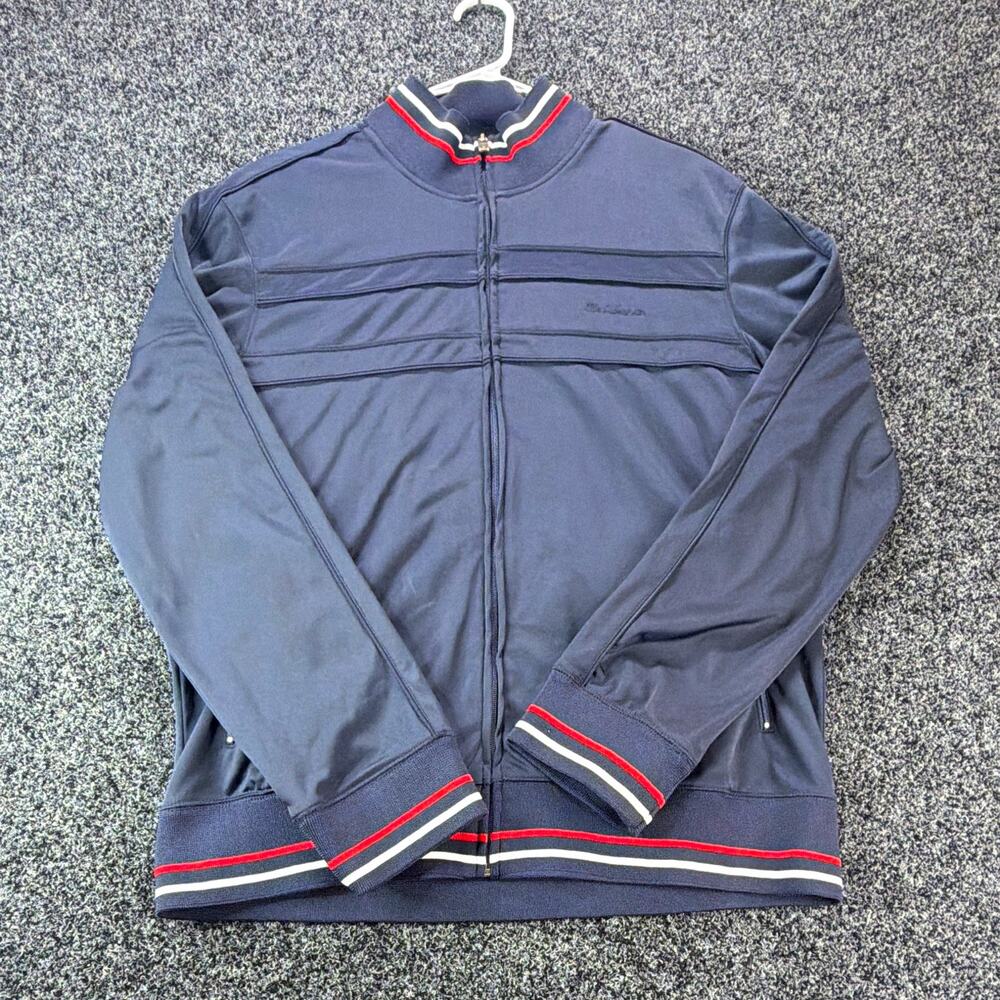 Ben Sherman The Original Men’s L Blue Fleece Full Zip Track Jacket Stand Collar